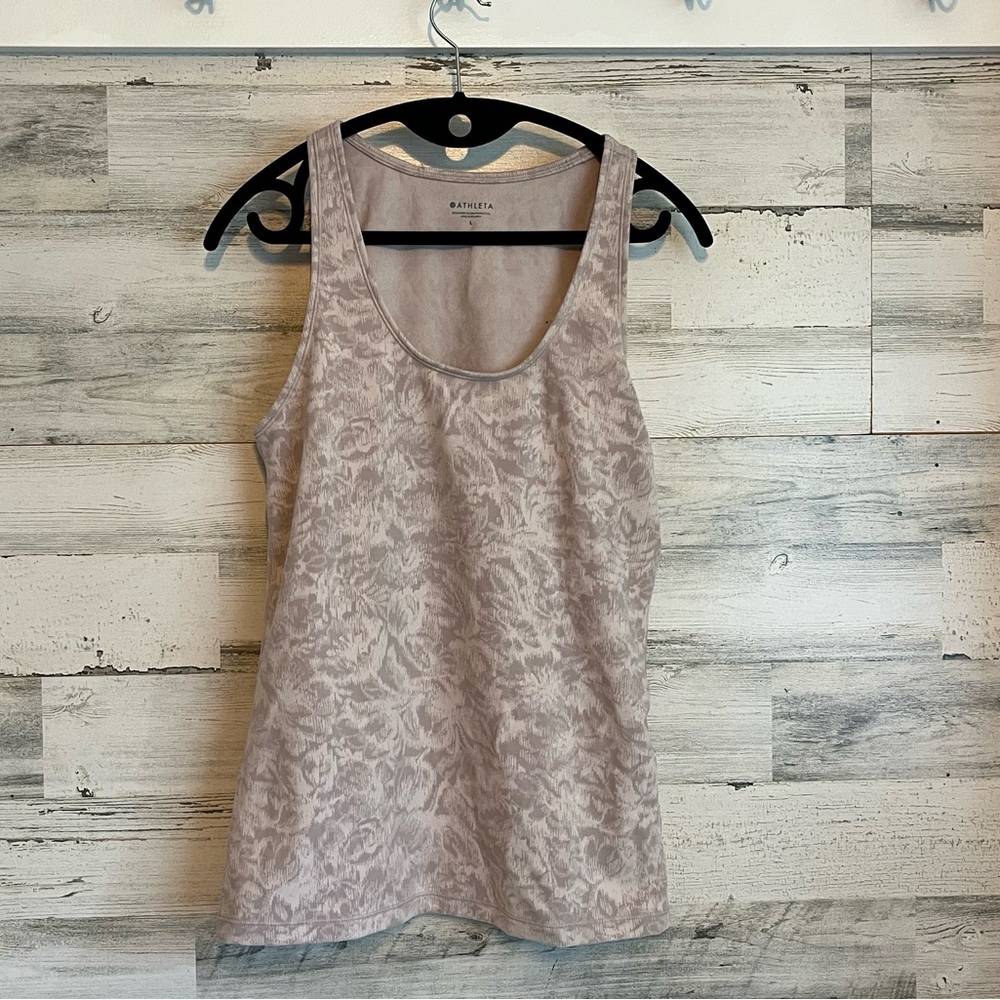 Athleta pink Floral Tank Top Woman’s Large
